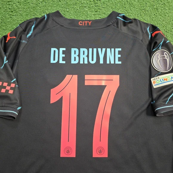 Puma Manchester City Kevin De Bruyne #17 2023/2024 Third Jersey UCL Patches XXL